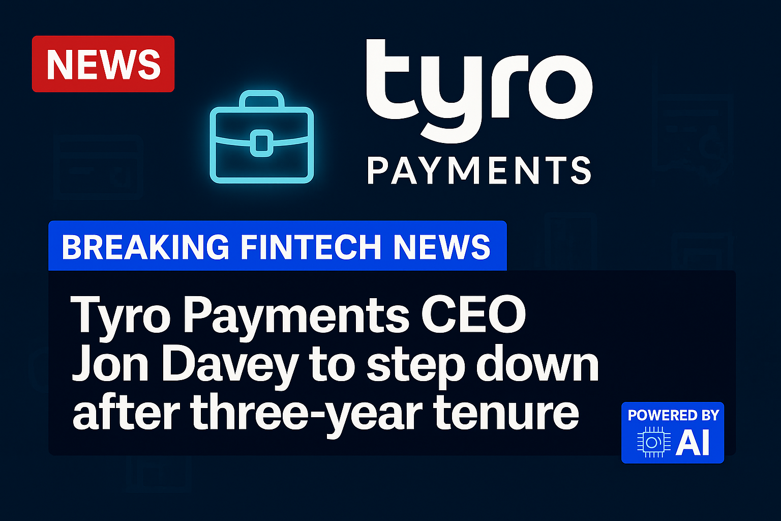 Tyro Payments CEO Jon Davey to step down after three-year tenure