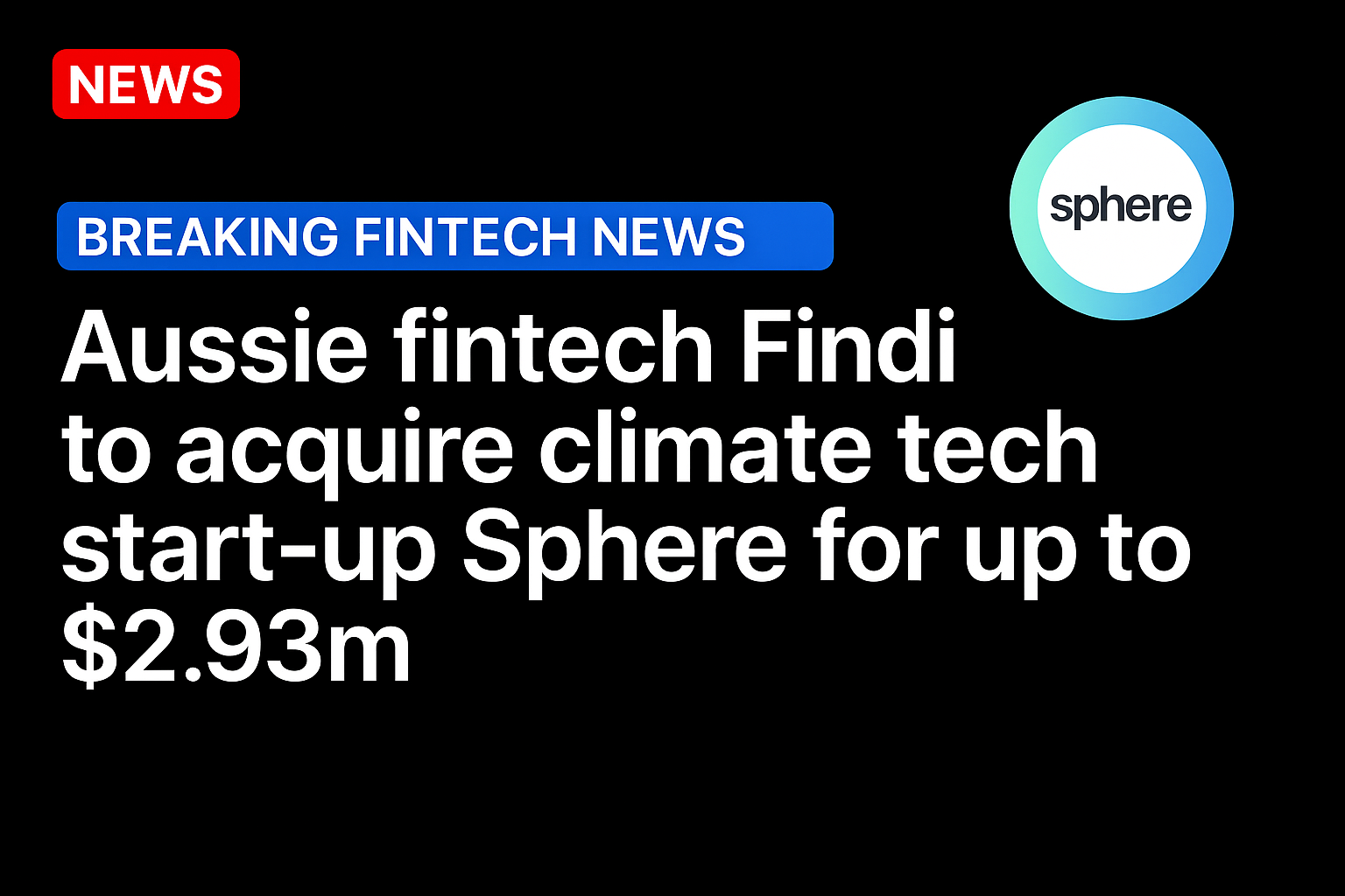 Aussie fintech Findi to acquire climate tech start-up Sphere for up to $2.93m