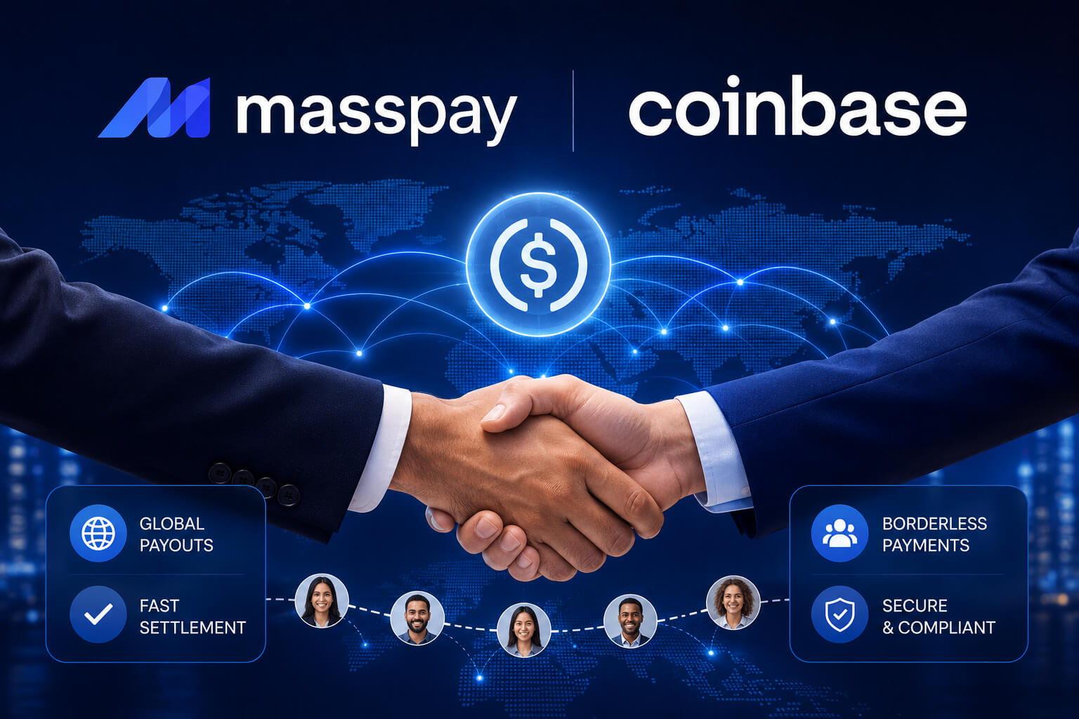 MassPay Coinbase stablecoin payouts